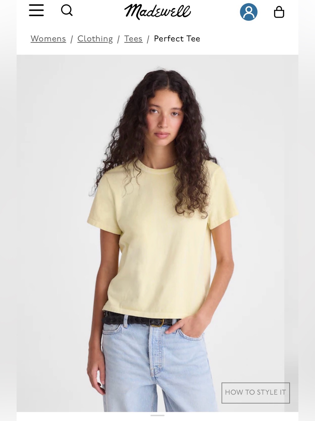 Nwt Madewell Perfect Crewneck In Allday Jersey